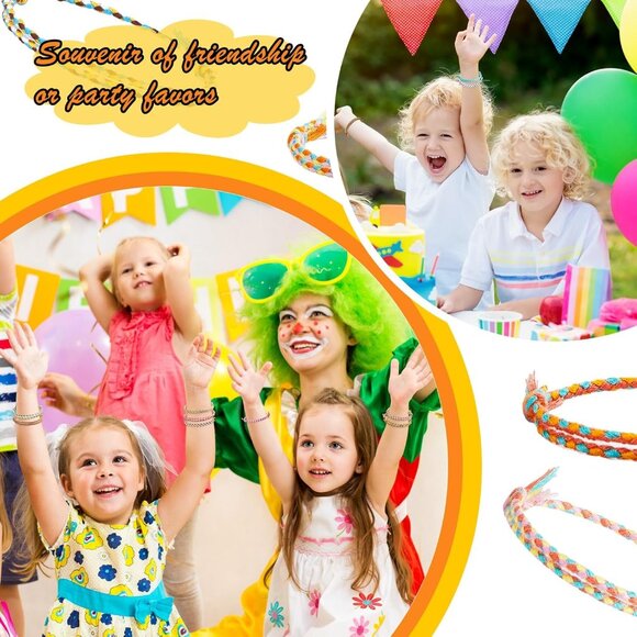 Colorful Handmade Cotton Friendship Bracelets, Adjustable, Party & Gift Ready - Picture 7 of 7